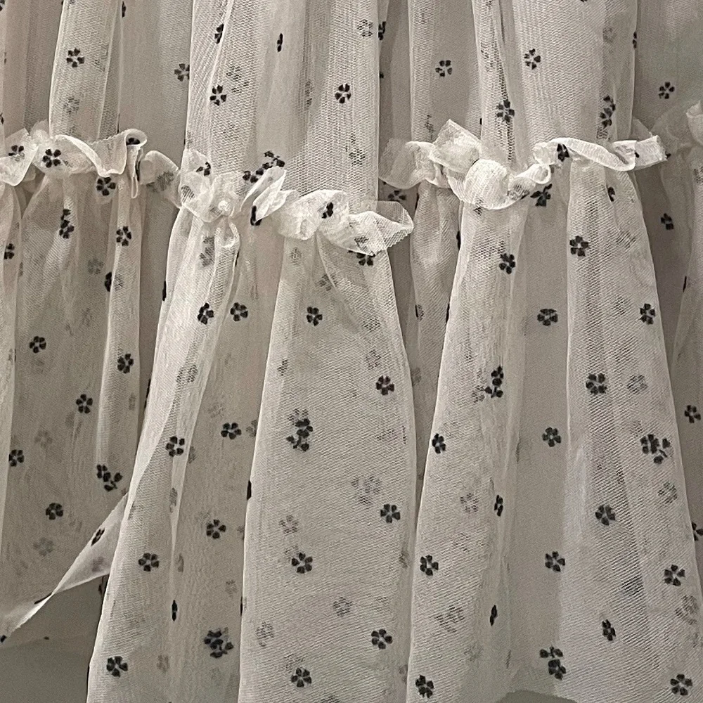 H&M Charming Cream/Black Floral Kids Dress